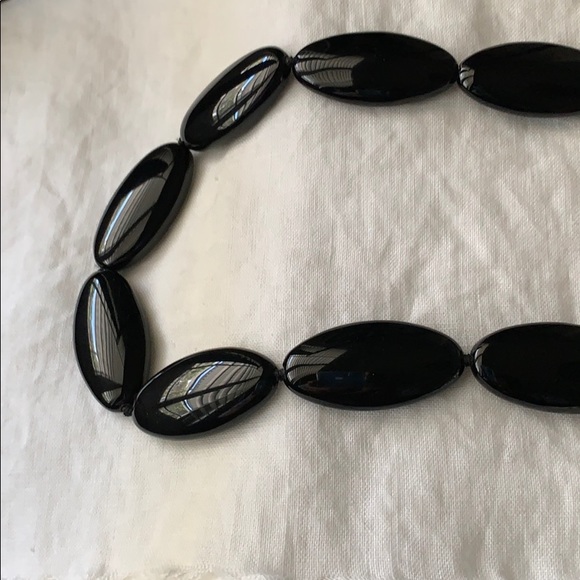 Black Onyx Bead Necklace - Picture 2 of 3